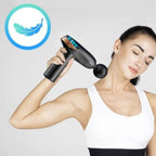 Deep Tissue Massage Gun with 6 Interchangeable Massage Heads, Rechargeable Cordless Muscle Massager for Neck, Back, Shoulder, Legs & Full Body Pain Relief with Carry Case