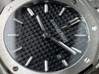 Luxury Octagonal Dial Stainless Steel Watch for Men – Black Textured Dial, Quartz Movement, Premium Designer Style Wristwatch