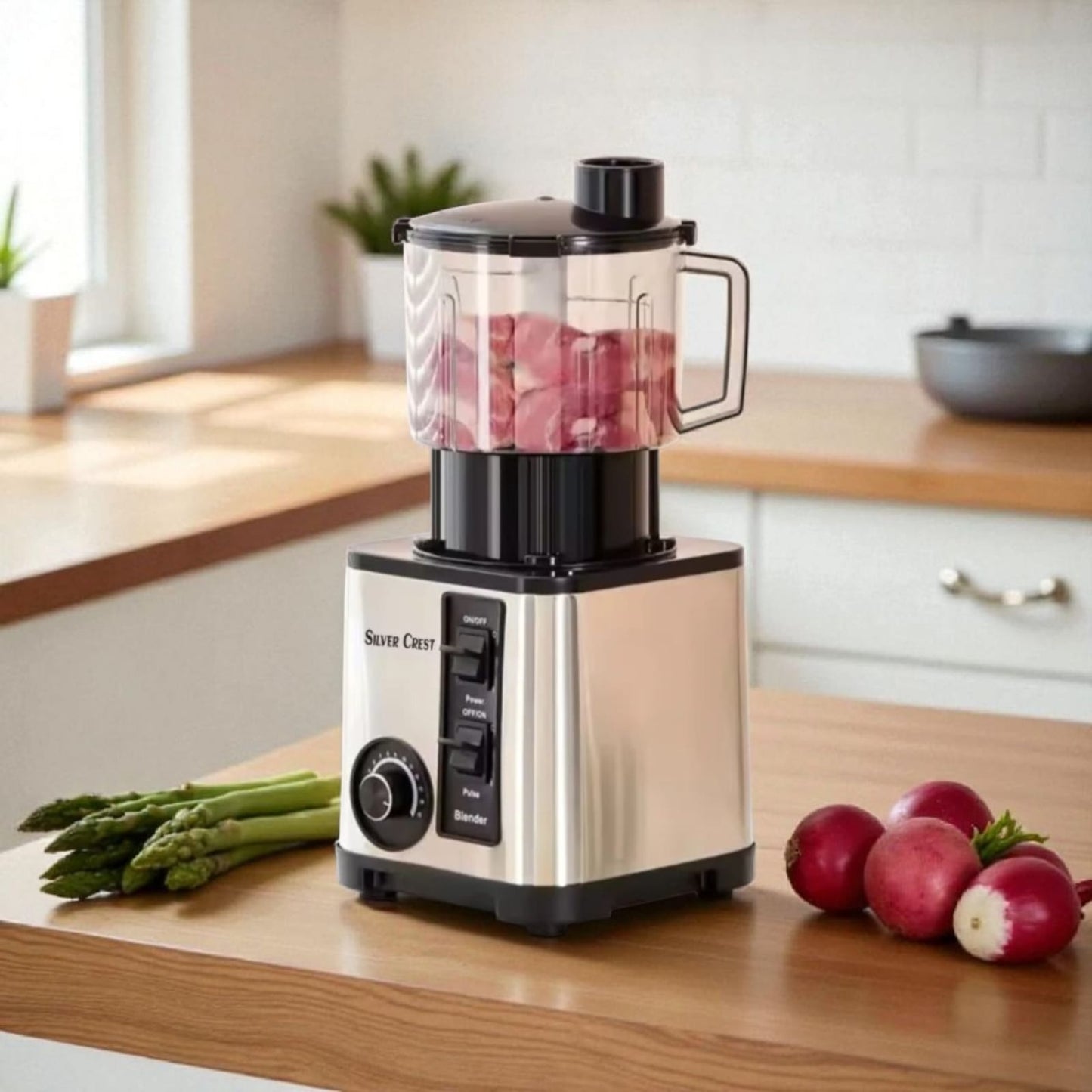 Silver Crest Professional Blender 6-in-1 – 8000W High-Performance Heavy-Duty Blender & Food Processor (3L Jar)