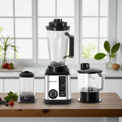 Silver Crest Professional Blender 6-in-1 – 8000W High-Performance Heavy-Duty Blender & Food Processor (3L Jar)